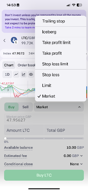 Select Market order